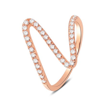 Gold plated fine tail index finger ring